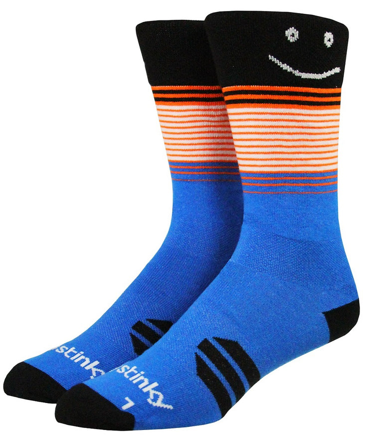 Stinky Socks  "Behave"  blue/smile