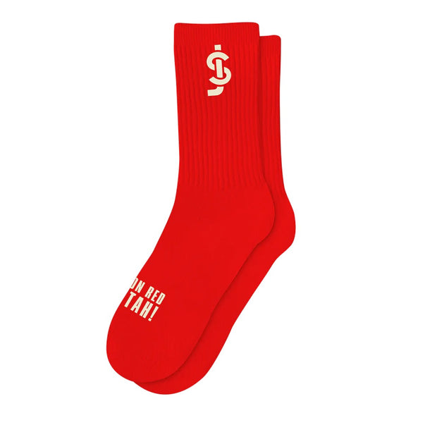 Shake Junt socks "Red on Red"