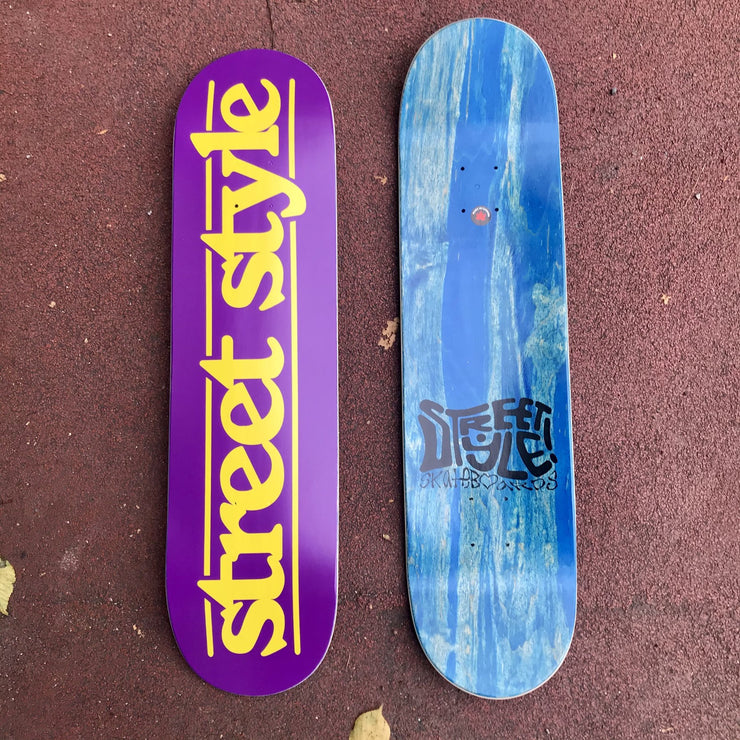 Street Style deck "O.G Script Lakers" purp/ylw 7,875"