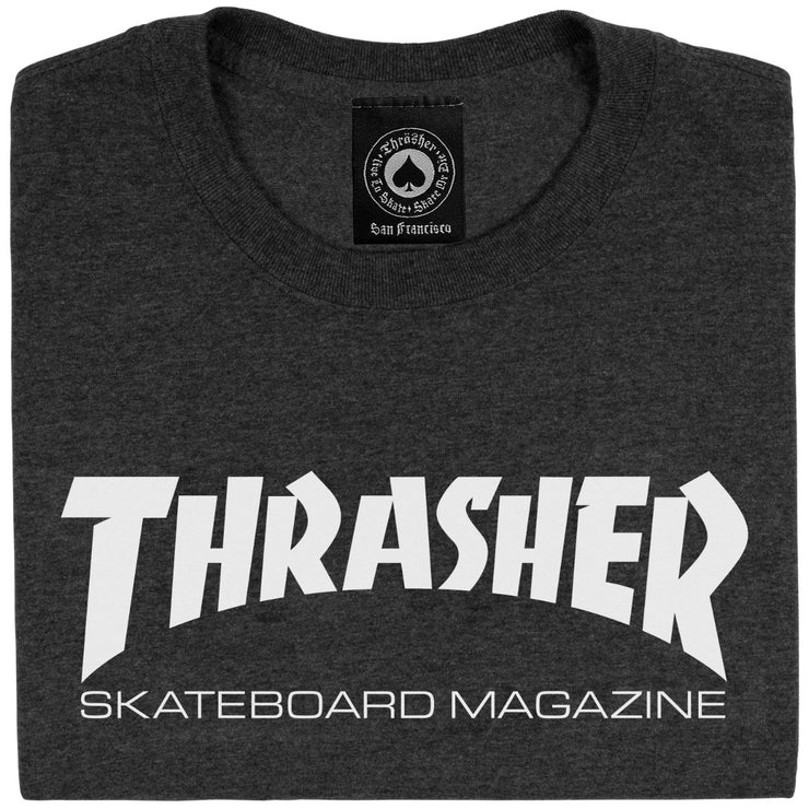 Thrasher t-shirt "SKATEMAG" DK HEATHER